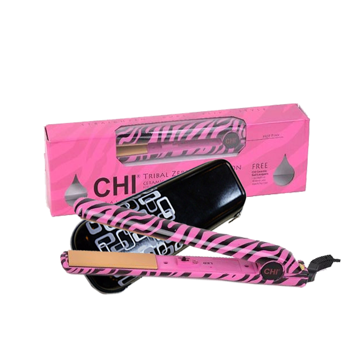 CHI Zebra Pink Hair Straightener Professional Flat Iron, Shampoo